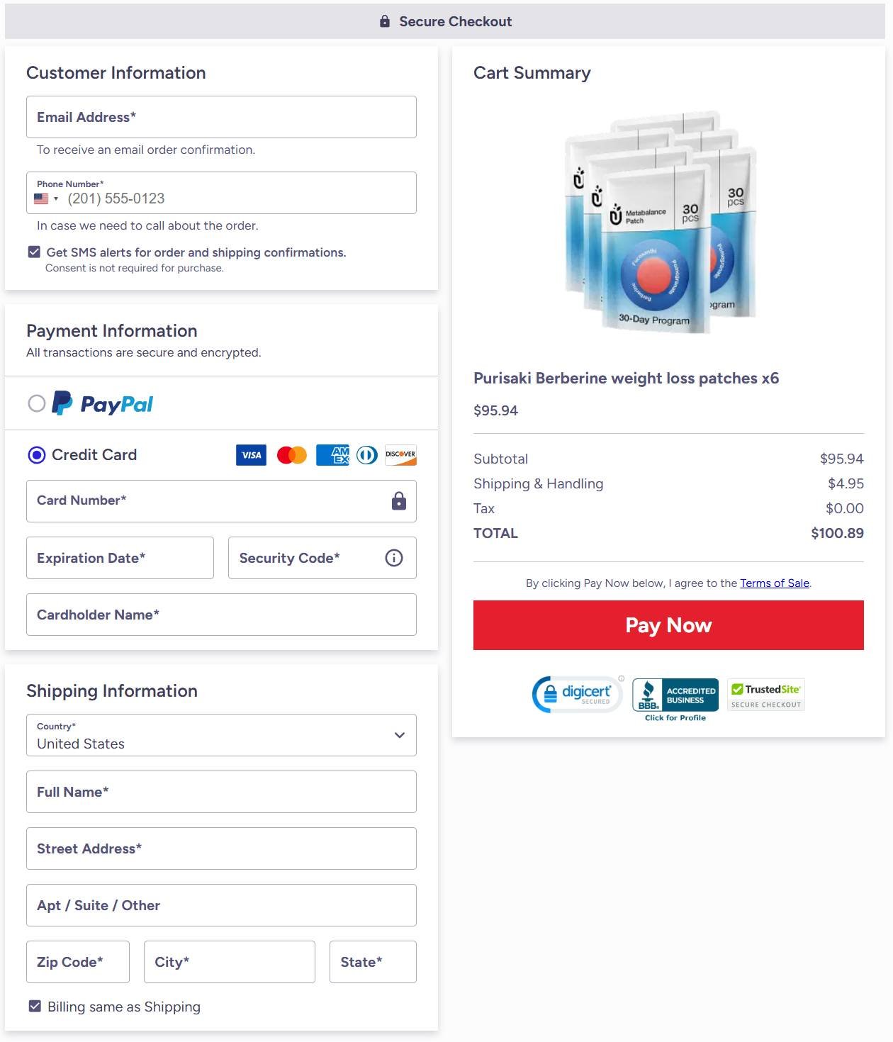 Purisaki Berberine Patches supporting metabolism energy and fat utilization